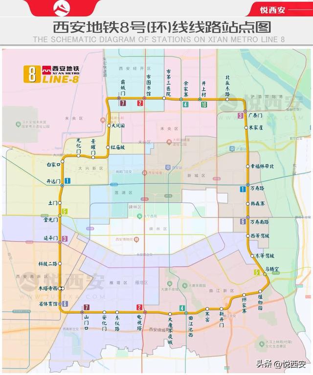 8号线时开通西安开启地铁环线时代