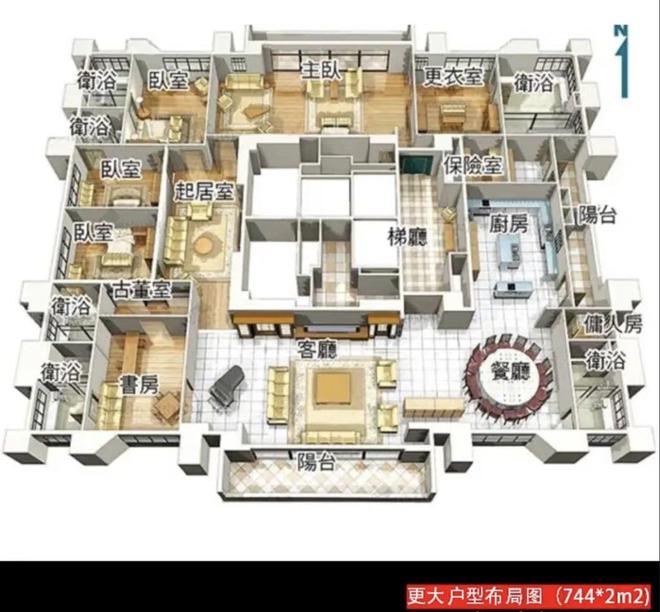 大S家的豪宅都超过700平…(图2)