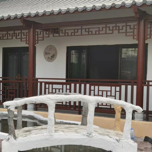 中式仿古铝合金阳台护栏复古铝合金栏杆(图2)