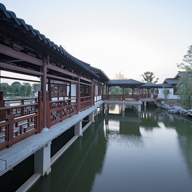 阳台仿古木纹铝护栏中式装饰铝合金栏杆(图1)