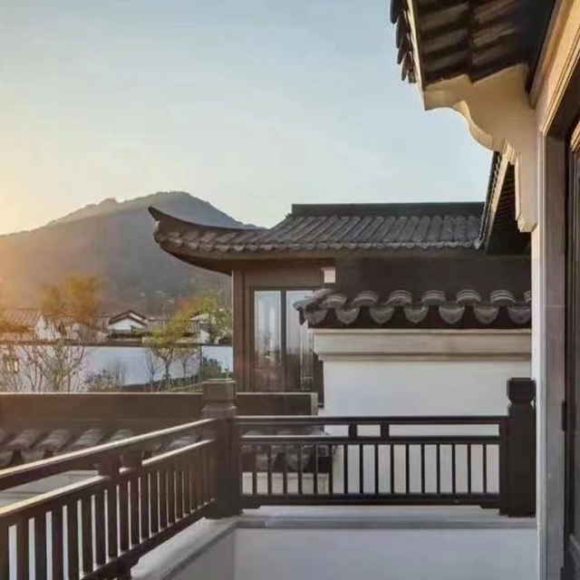 凯发旗舰厅中式仿古铝合金阳台护栏复古仿古铝艺栏杆(图3)