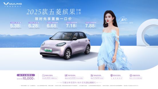 五菱ag凯发缤果2025款震撼来袭！538万起限时置换一口价(图1)