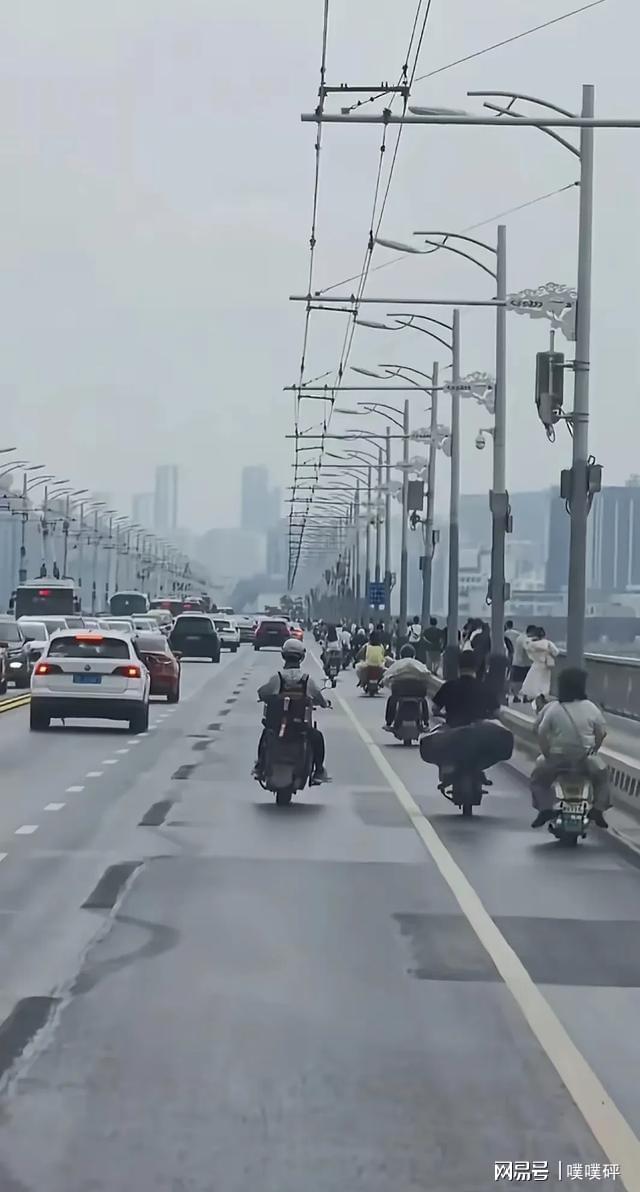 武汉长江大桥增非机动车道引热议隔离护栏该不该装？(图3)