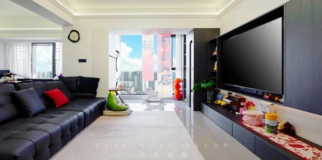 100㎡复式大改造：复古撞上现代风开黑带娃两不误！(图2)