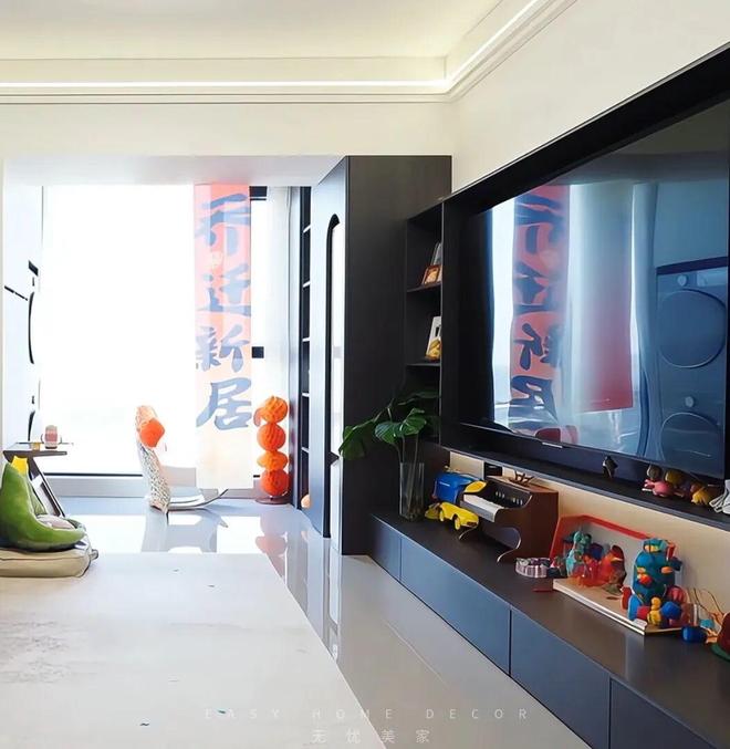 100㎡复式大改造：复古撞上现代风开黑带娃两不误！(图4)