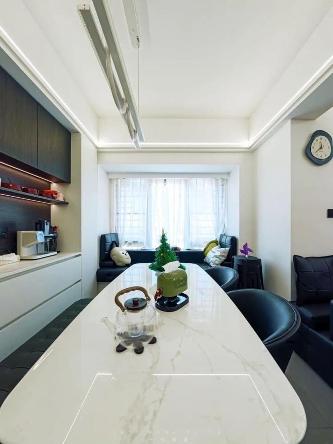 100㎡复式大改造：复古撞上现代风开黑带娃两不误！(图7)