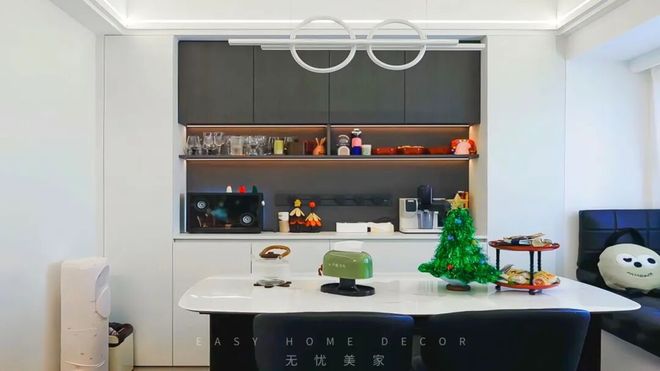 100㎡复式大改造：复古撞上现代风开黑带娃两不误！(图8)