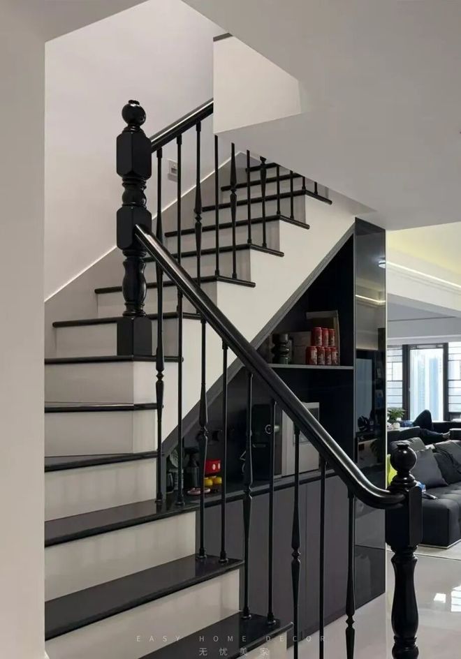 100㎡复式大改造：复古撞上现代风开黑带娃两不误！(图12)