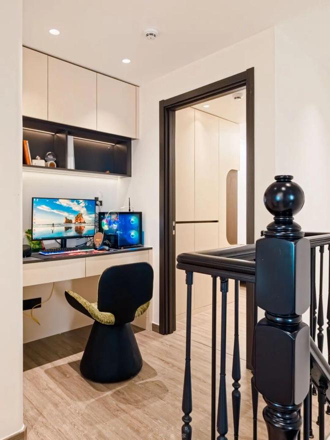 100㎡复式大改造：复古撞上现代风开黑带娃两不误！(图14)