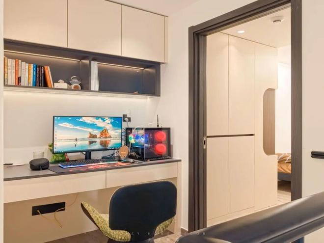 100㎡复式大改造：复古撞上现代风开黑带娃两不误！(图13)