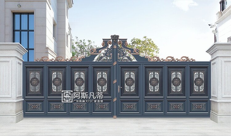 北京庭院围栏铝艺大门围墙大门(图3)