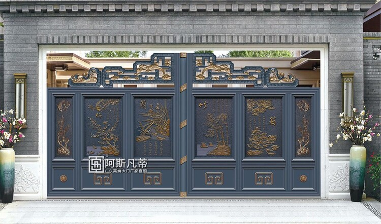 北京庭院围栏铝艺大门围墙大门(图4)