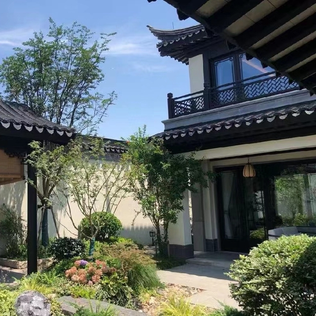 四合院仿古铝合金护栏中式铝艺护栏厂家(图3)